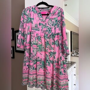 Lilly Pulitzer Pink and Green Patterned dress